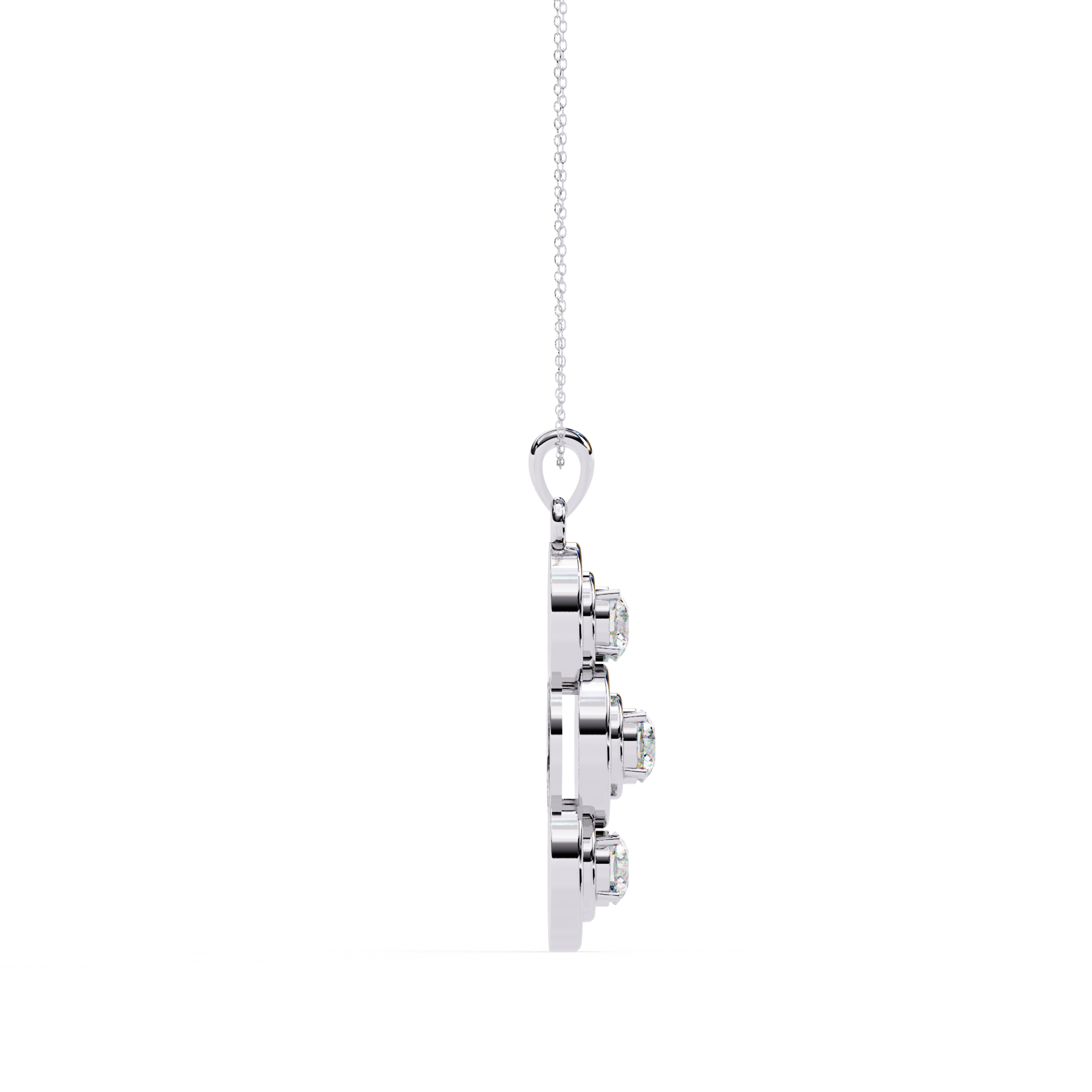 Solitairekart 1.24ct Natural Diamond Trinity Spark Pendant-H Color, VS1 Clarity